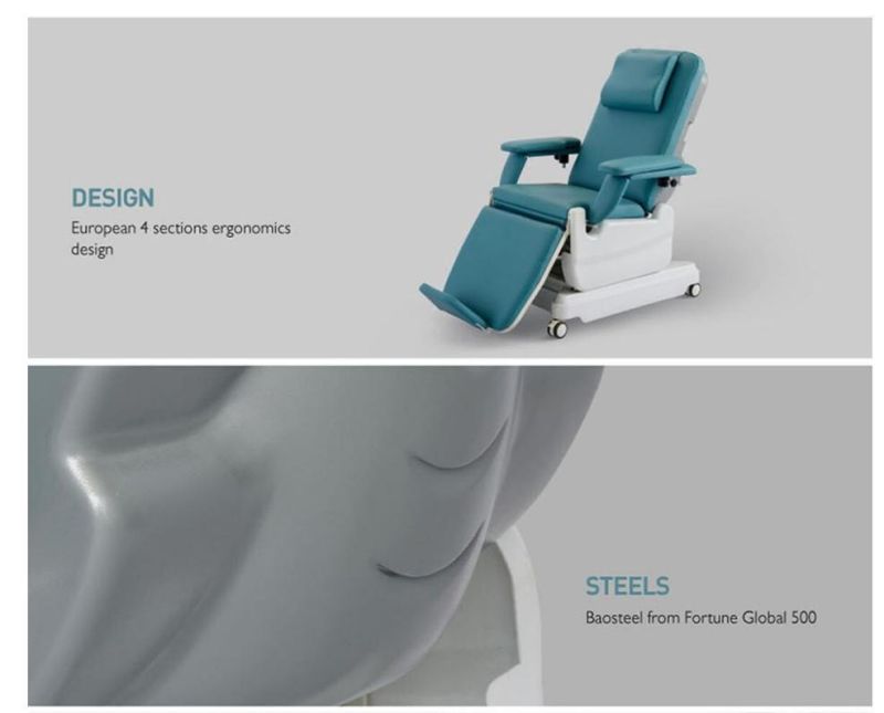 Folded Blood Collection Chair Chair Dental Chair Infusion Electric Dialysis Chair for Hospital Medical