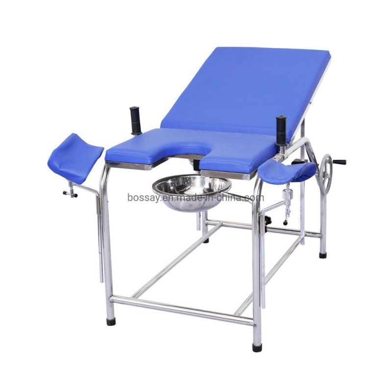 Hospital Medical Device Gynecological Examination Operating Bed Delivery Table