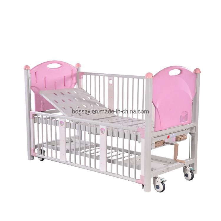 Medical One Function Manual Epoxy Painted Steel Children Bed for Hospital