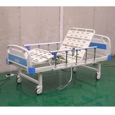 Electric 2 Function ICU Hospital Bed Double Cranks Nursing Patient Bed