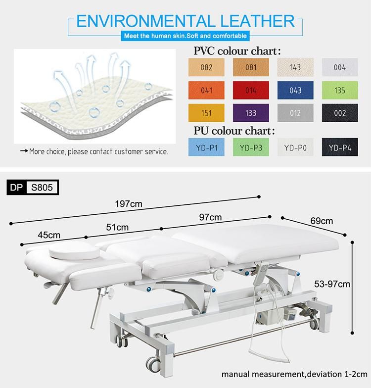 Deluxe Jade Therapy Massage Bed Table, with Back Tilt, Tourmaline Stone and Carbon Fiber Fir Far Infrared Heating, for Spinal Traction Decompression