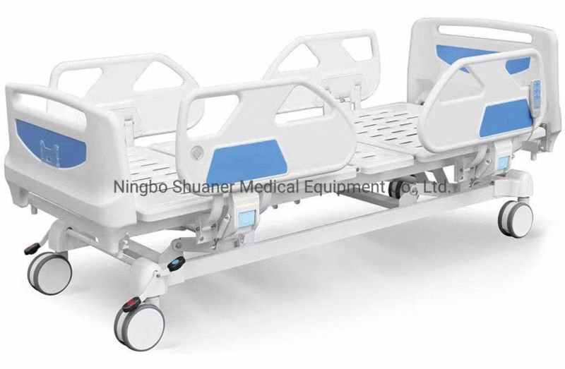 Shuaner Three-Function Patient Electric Hospital Furniture Medical Height Adjustable ICU Bed
