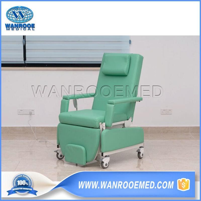 Bxd100b One Button Flat Electric Double Function Electric Phlebotomy Dialysis Blood Donation Donor Collection Chair with Saltwater Rack