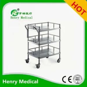 3- Layers Stainless Steel Instrument Trolley/Nursing Trolley for Sale