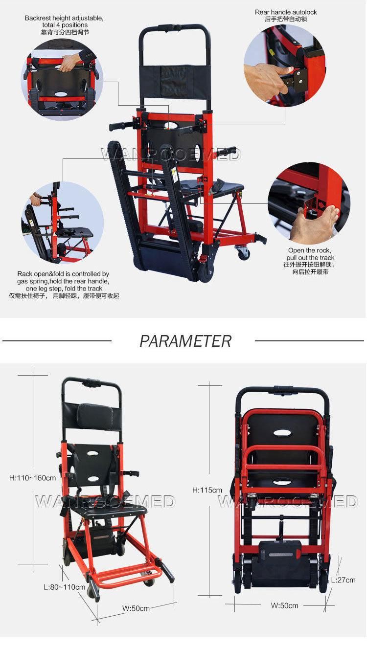 Ea-6fpn Foldable Electric Emergency Evacuation Stair Climbing Wheelchair for Disabled