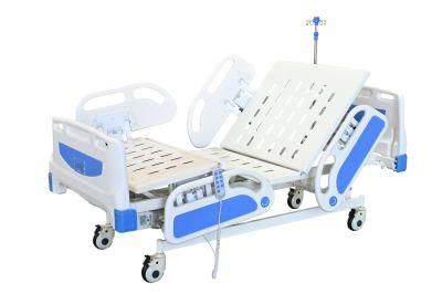 Manual and Electric Hospital Beds with Thickness 8cm 32D Inner Core Mattress Siderails and Central Control Casters