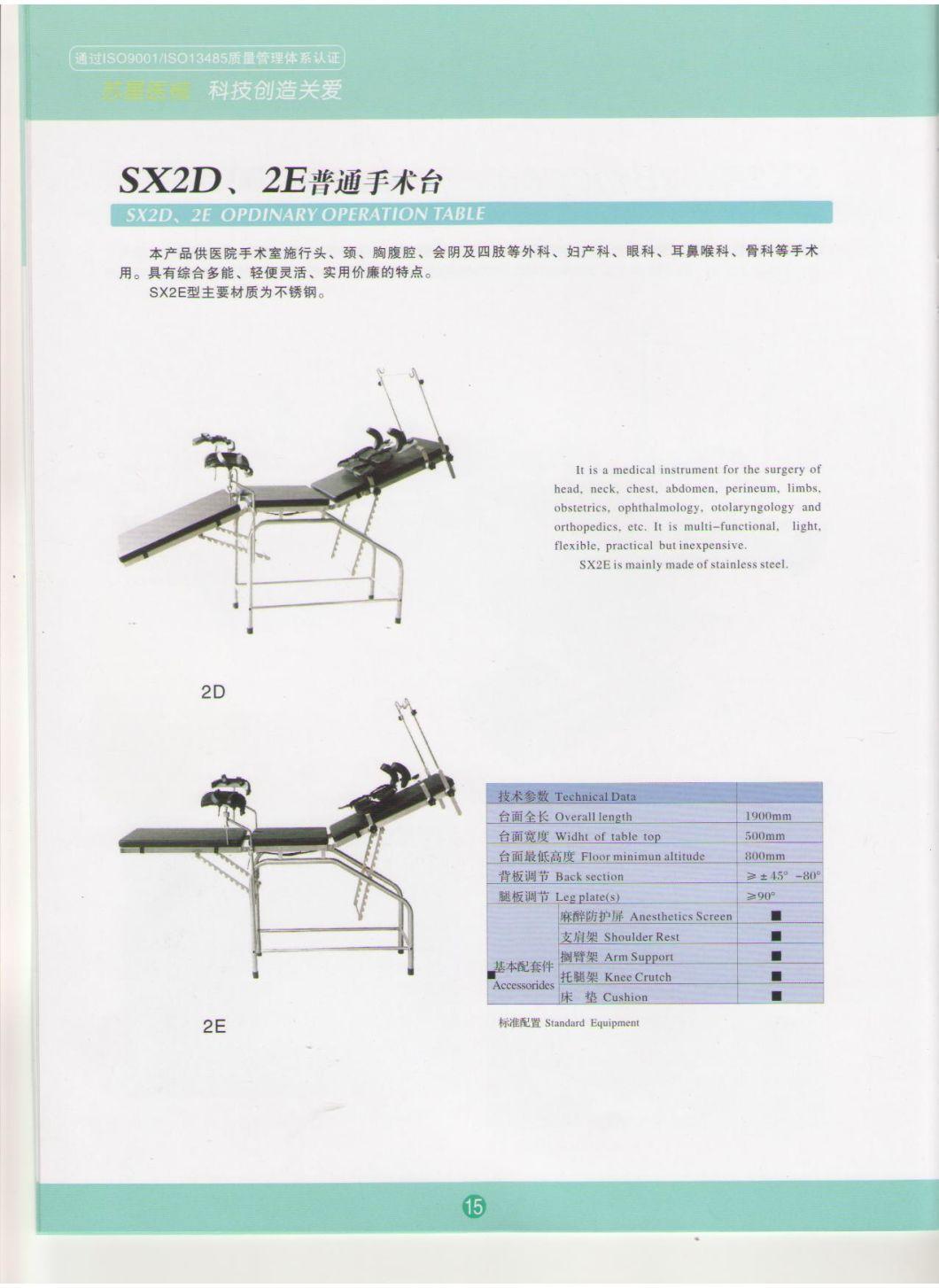 Operation Table (SX-2D)