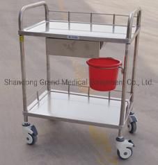 Hospital Equipment Medical Stainless Steel Instrument Cart Medicine Trolley