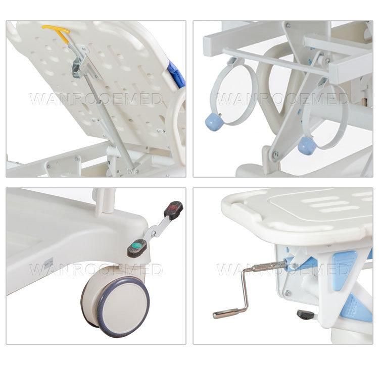 Medical Manual Mobile Hospital Ambulance Adjustable Stretcher Cart for Patient Transfer