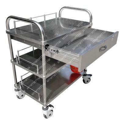 Hospital Stainless Steel Nursing Trolley for Operation Room