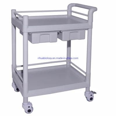 Hospital Multifunctional ABS Trolley/Double Drawers