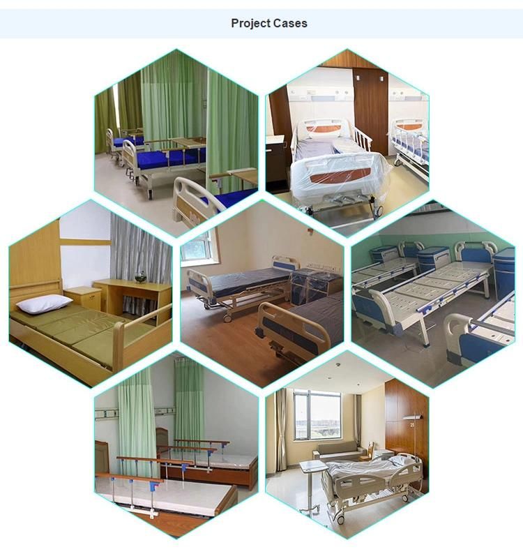 Hot Selling ABS Head Board Manual Crank Hospital Bed for Clinc and Hospital