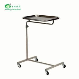 Stainless Steel Adjustable Surgical Instrument Tray Mayo Trolley (HR-791)