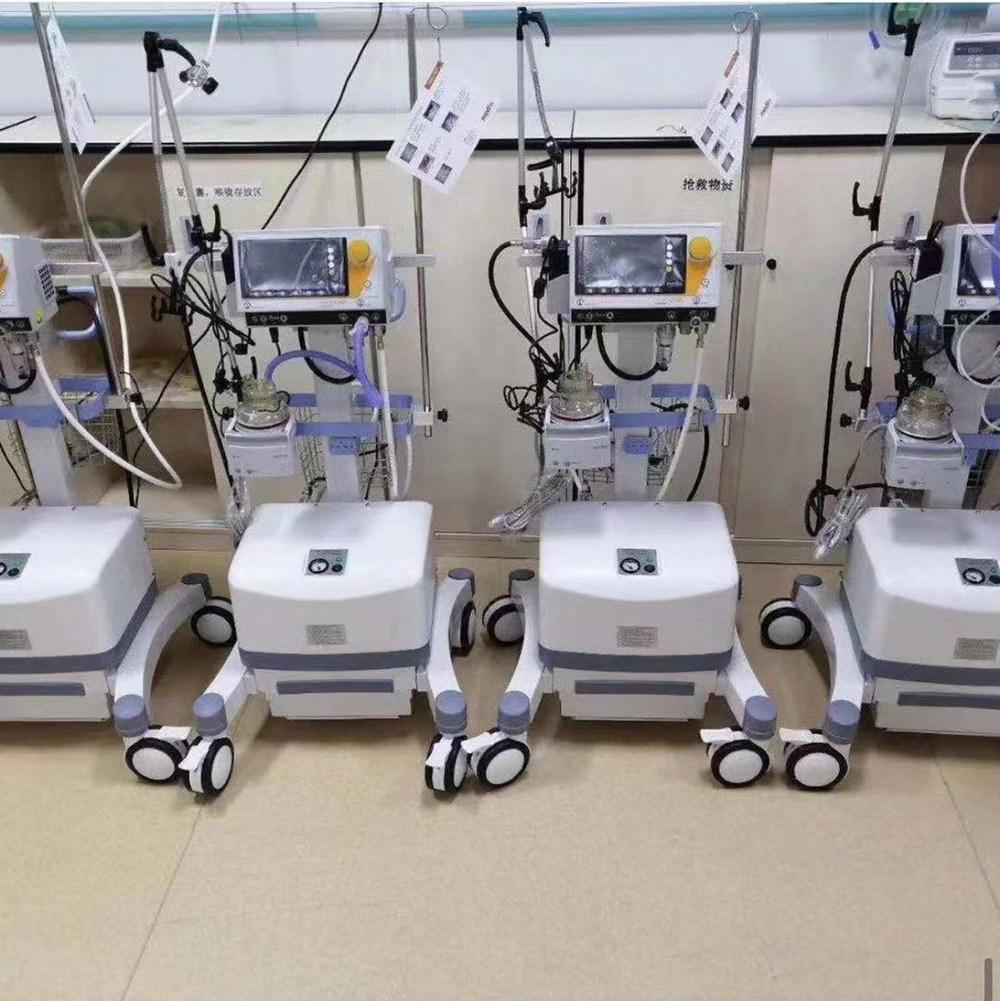 Electrocardiograph ECG Ventilator Rolling Stand Cart with Wheels