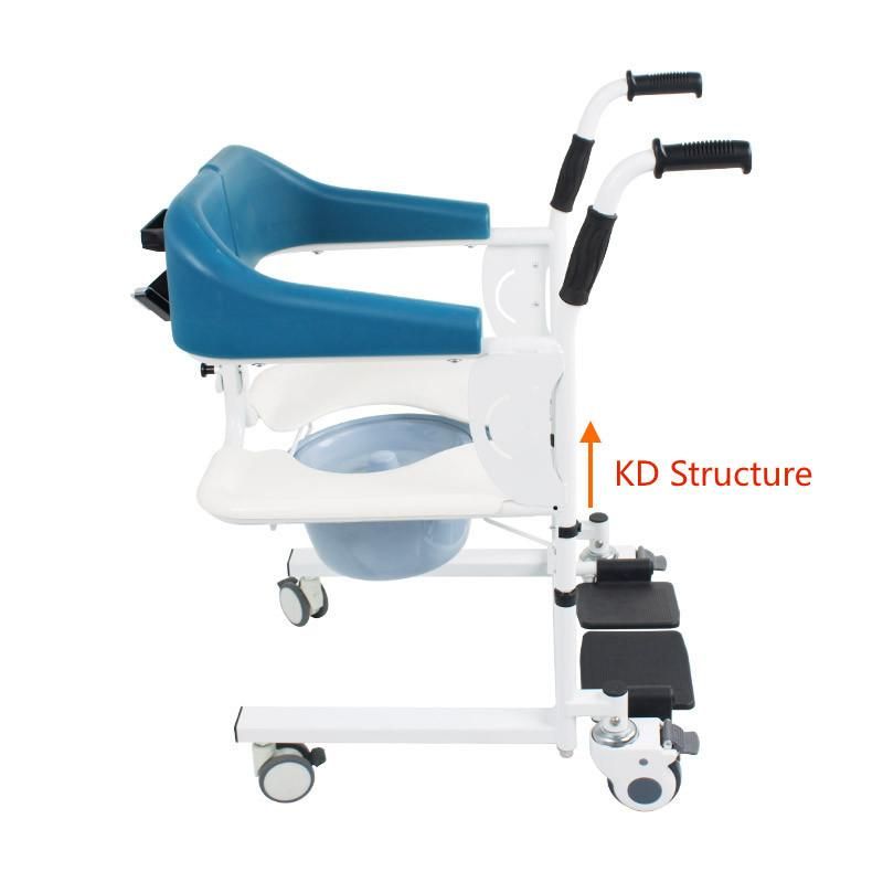 HS1409 Medical Disabled Shower Commode Seat Transfer Wheelchair, Ambulance Trolley Transport Machine