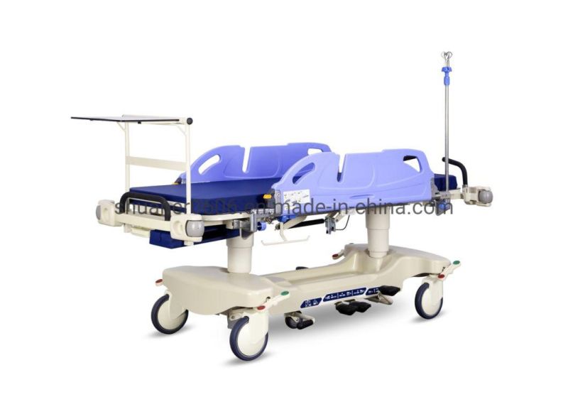 SAE-Tc-04 Medical Emergency Trolley X-ray Transport Hospital Hydraulic Patient Stretcher