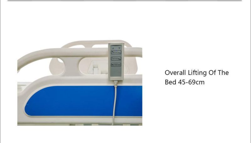 CE Adjustable Electric Hospital Sick Bed with Mute Casters dB05