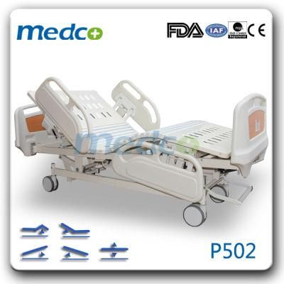 Multifunctional Electric Adjustable Hospital Bed with Overbed Table