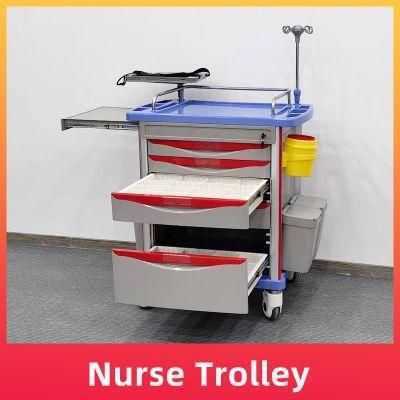 Hospital ABS Emergency Trolley Crash Cart Price for Nurse