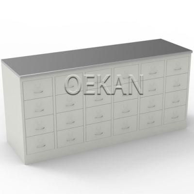 Hospital Clinic Furniture Stainless Steel Medical Waterproof Anti-Virus Disposal Storage Multi-Drawer Pharmacy Medicine Cabinet