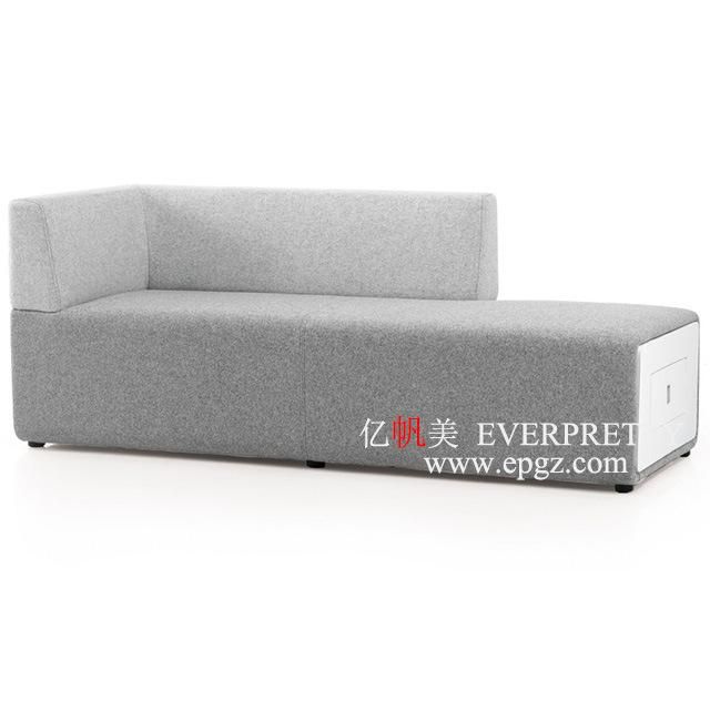 Contemporary Soft Fabric Office Waiting Sofa
