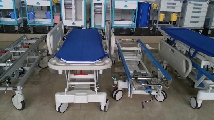 Medical Emergency Patient Transfer Stretcher Manual Surgery PE Docking Cart for Operating Room