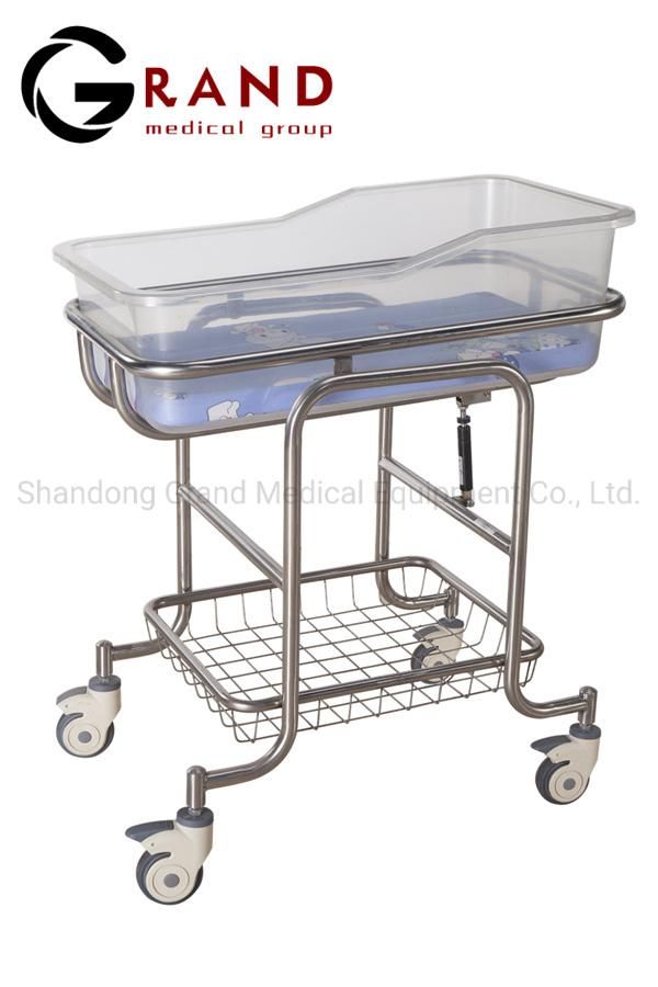 Manufacturer Hospital Furniture Stainless Steel Hospital Kids Cot Baby Cart Best-Selling
