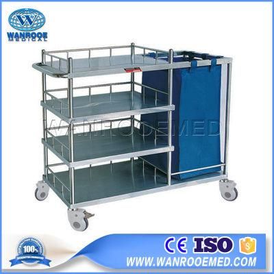 Bss029 Hospital Medical Stainless Steel Cleaning Waster Linen Trolley Cart with Dust Bag