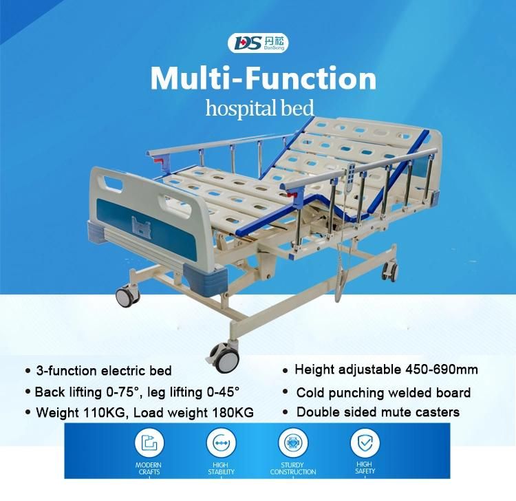 3 Functions Automatic Sand Electric Medical Hospital Bed