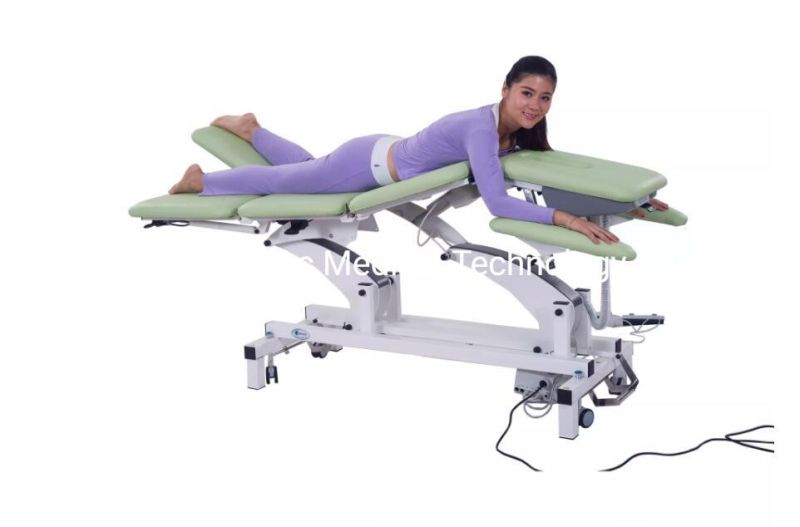 Adjustable 6 Sections Examination Table Electric Physiotherapy Treatment Table