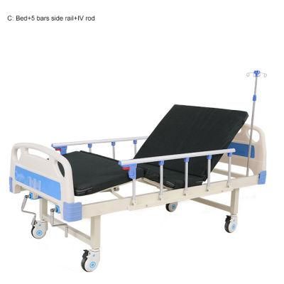 Manual Crank Multifunction Hospital Bed with Mattress for Sale