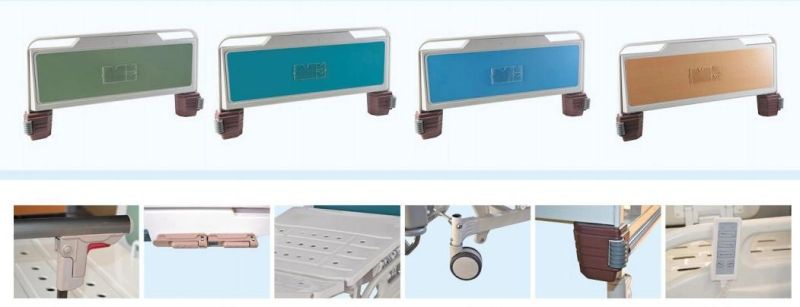 High Quality Manual Adjustable Two Function Hospital Patient Bed Double Shake Nursing Care Bed