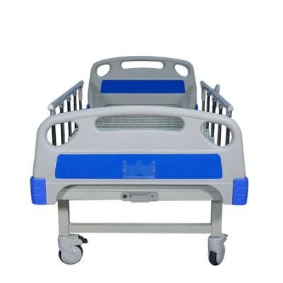 N02 ABS Crank Hospital Bed/ One Function Medical Bed with Shelving and IV Stand Manufacturing
