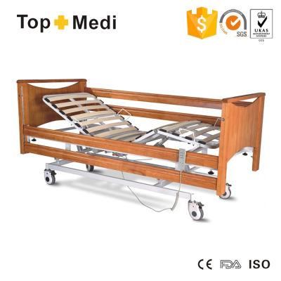 Medical Equipment Wooden Electric Nursing Patient Hospital Bed with Three Function
