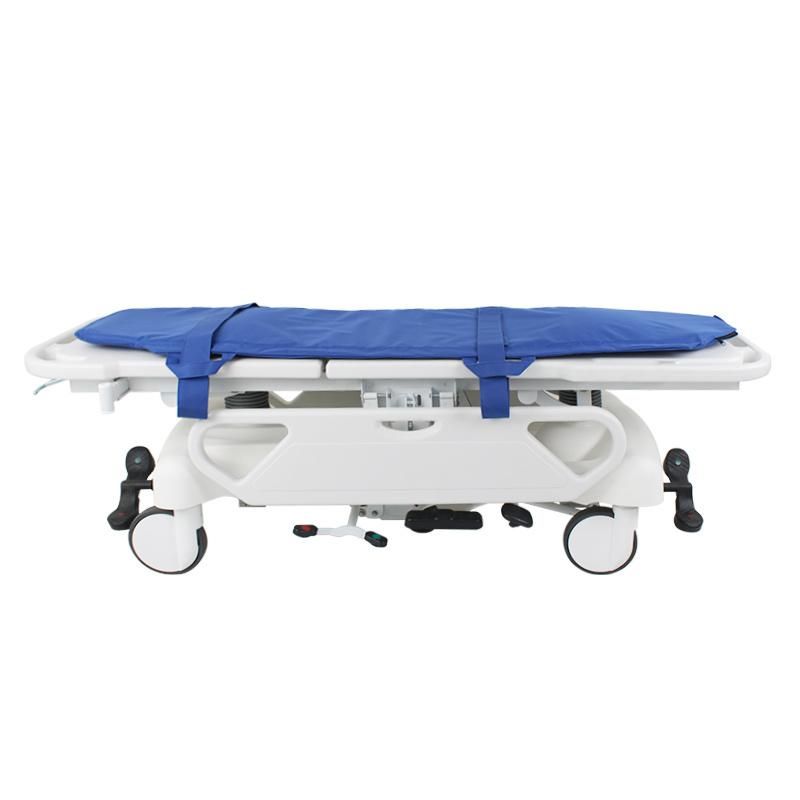 HS7104 Luxury Hydraulic Patient Transfer Moving Trolley Stretcher Cart Manufacture with Mattress and IV Pole