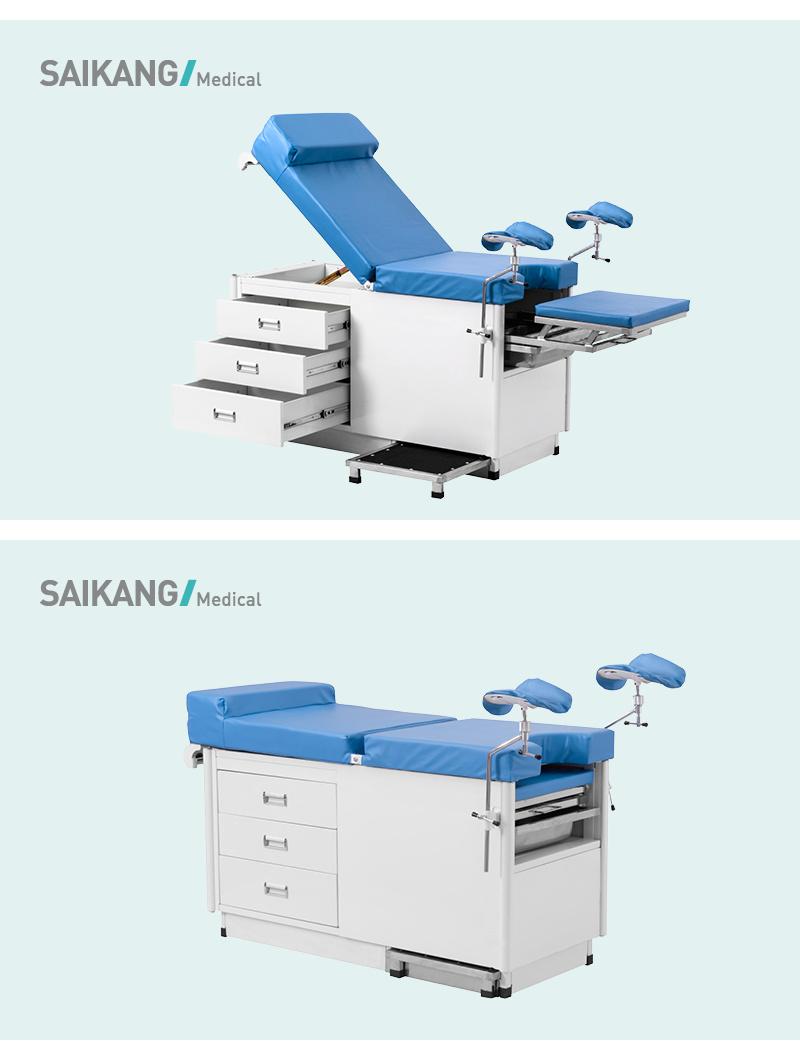 A048 Professional Metal Multifunction Adjustable Hospital Medical Gynaecological Manual Obstetric Delivery Table with FDA