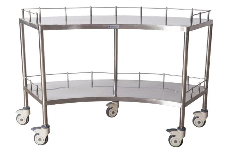 Surgical Instrument Stainless Steel Medicative Cart Transfer Drug Nursing Dressing Trolley