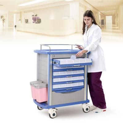 Skr054-Mt850 ABS Hospital Nursing Instrument Medication Trolley for Sale