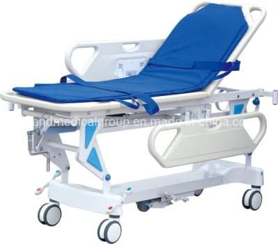 CE FDA ISO Approved High Quality Hospital Emergency Transfer Stretcher Hospital Hydraulic Stretcher Bed Transportation Bed Medical Supplies