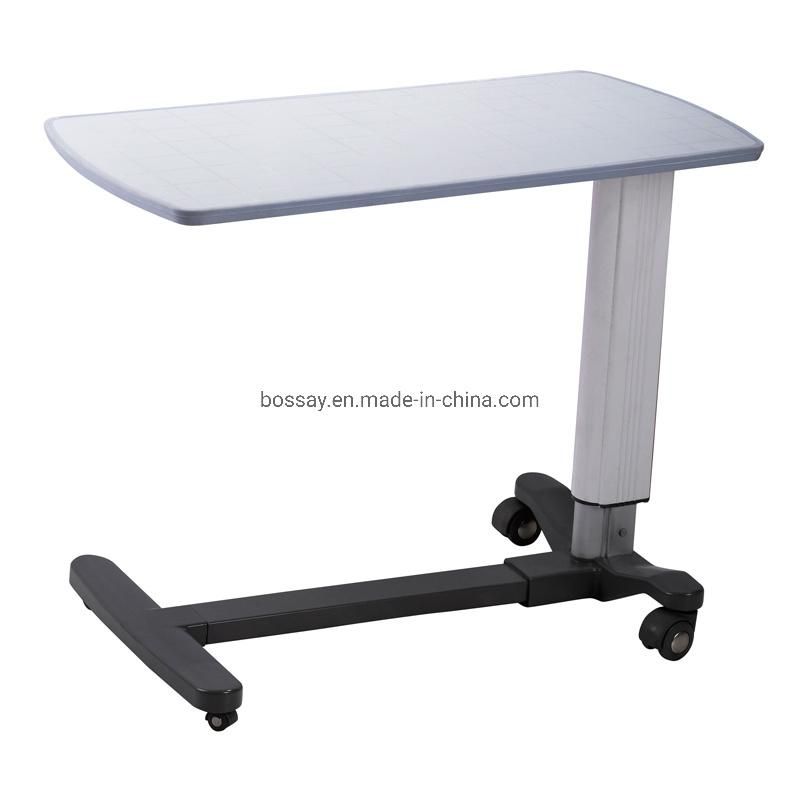Hi-Low Adjustable Bedside Dining Gas-Spring Laptop Overbed Table for Patient