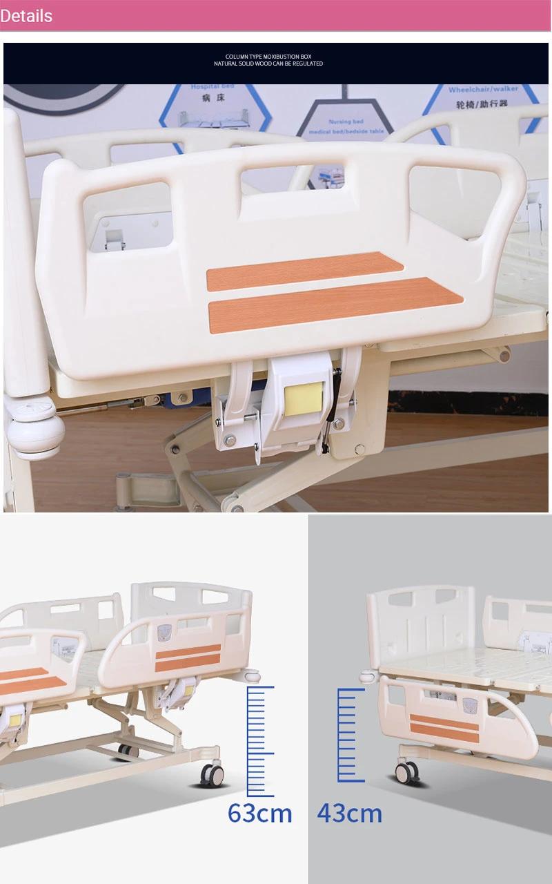 Manual Hospital Bed/Patient Bed/Sick Bed/Medical Bed/ ICU Bed with ABS Side Rail