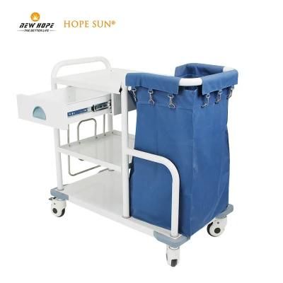 HS6161 Medical Morning Care Trolley Hospital Treatment Linen Laundry Cleaning Trolley