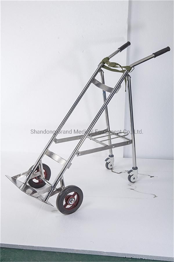 Oxygen Bottle Cart Mobile with Wheels Medical Oxygen Cylinder Trolley for Hospital