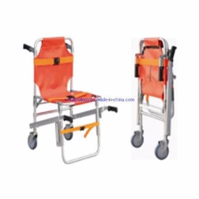 Hospital High Quality Aluminum Emergency Two-Wheel Stair Stretcher