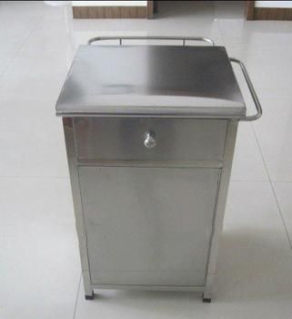 Grand Stainless Steel Hoapital Table High Quality K- Board & Steel Medical Cabinet with Two Drawers, Anti- Rust 80mm Braked Wheels Movable Steel Cabinet