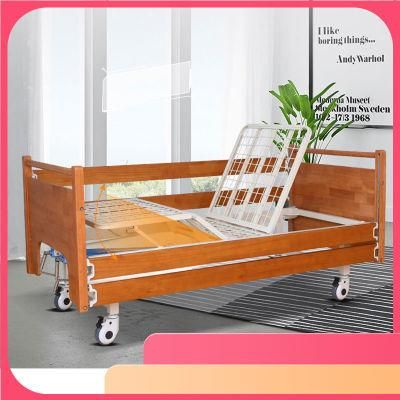 High Quality Hospital Manual Wooden Bed Medical Nursing Bed