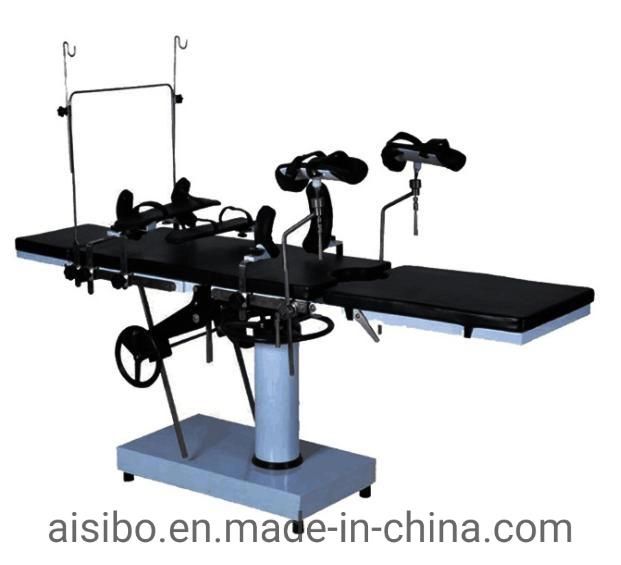 Mechanically Operated Manual System Operating Table Ot for Various Surgical Operations Durable Grade Stainless Steel Material