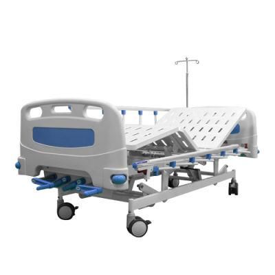 Hospital Bed Five Functions Manual Crank Manual Patient Bed for ICU Room