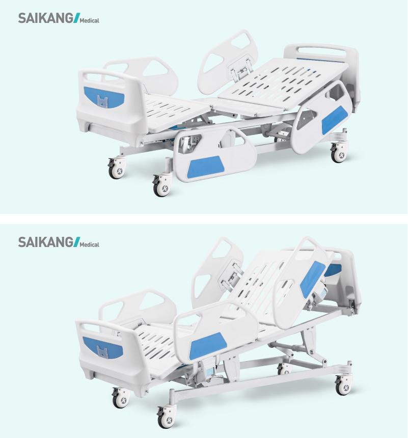 B6e Cheap Adjustable Multifunctional Electric ICU Bed with ABS IDE Rails