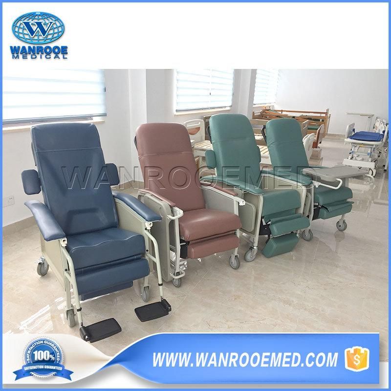 Bhc301 Hospital Medical Accompany Recliner Adjustable Patient Attendant Chair with Side Panel
